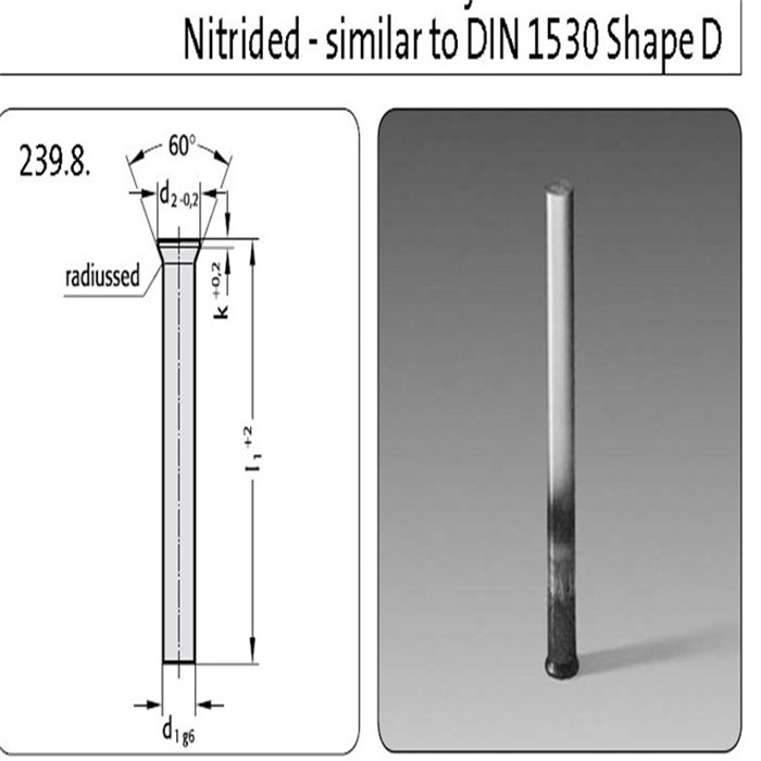 DIN 1530 nitrided ejector pin