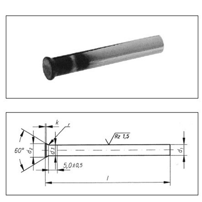 DIN 9861 punch with nitriding